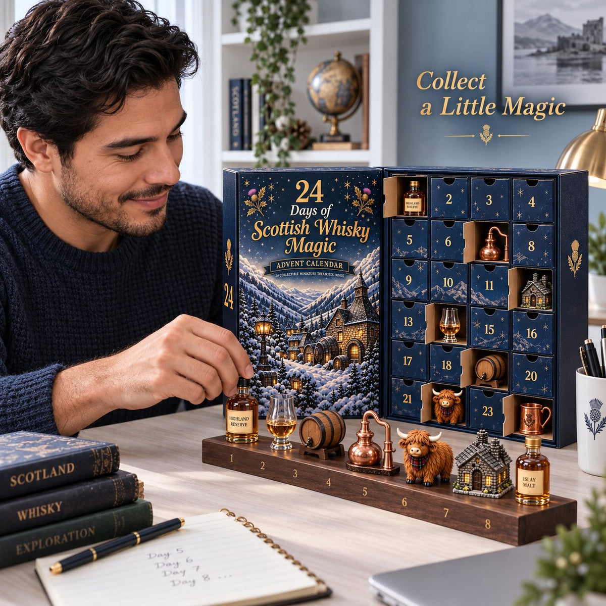 đ„Whisky-Themed Collectible Advent Calendar | 24 Surprises, Perfect Xmas Gift For Dads & Husbands