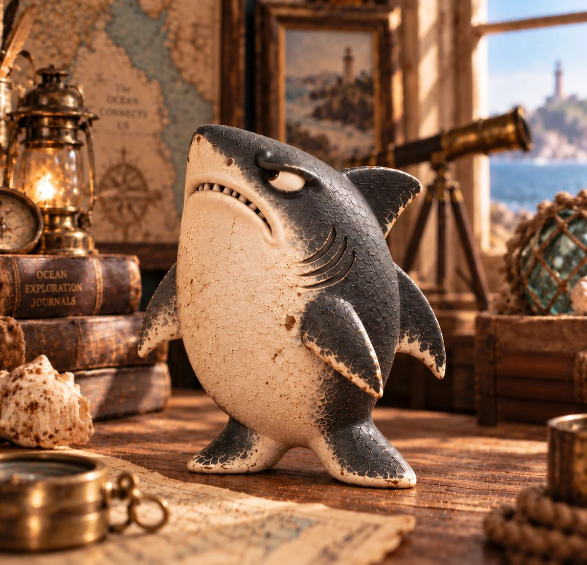 π¦π Chaos & Regret Shark Pair β Funny Desk Companion Duo for Best Friends