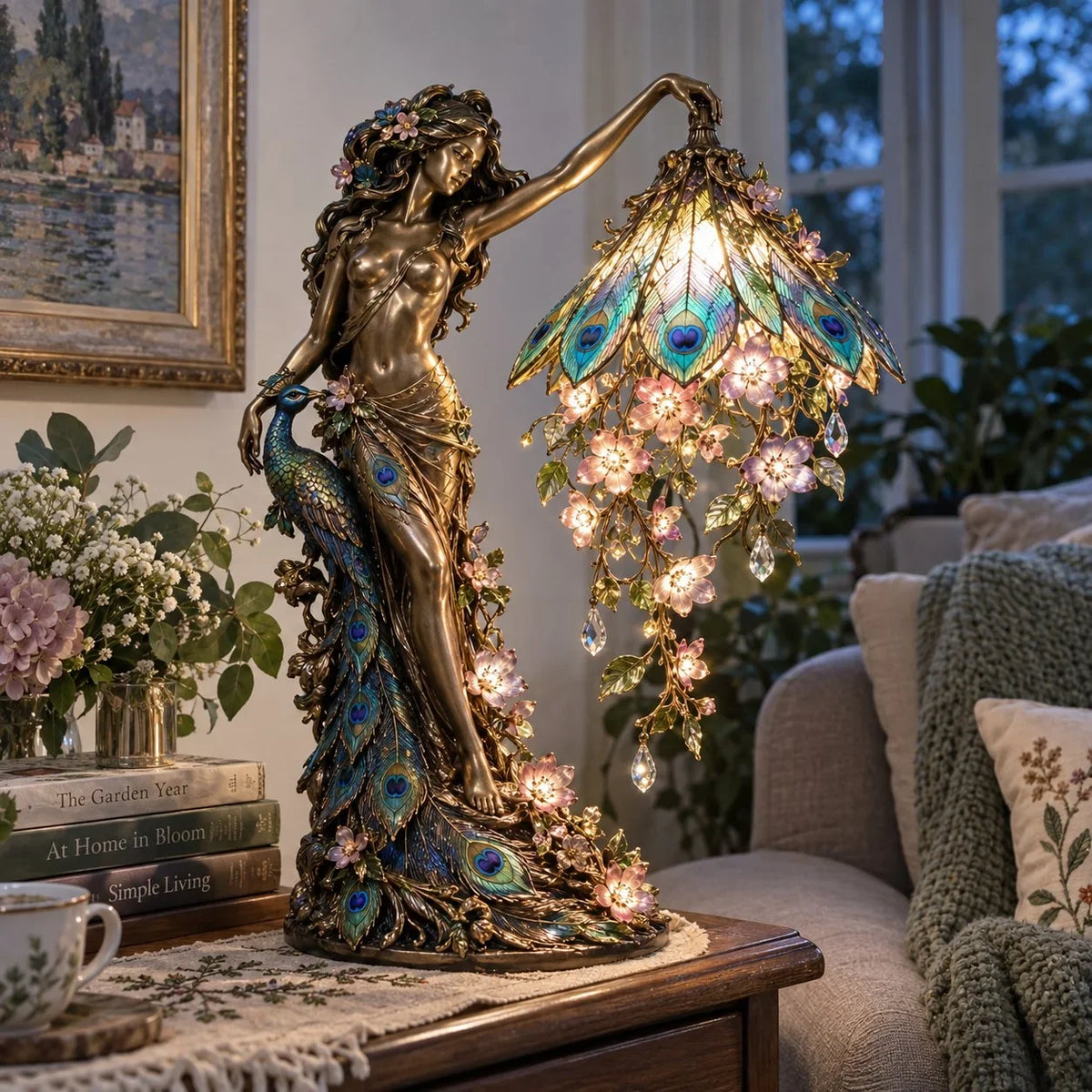 π¦β¨ Enchanted Butterfly Garden Lady Lamp β Illuminated Floral Sculpture πΈπ‘