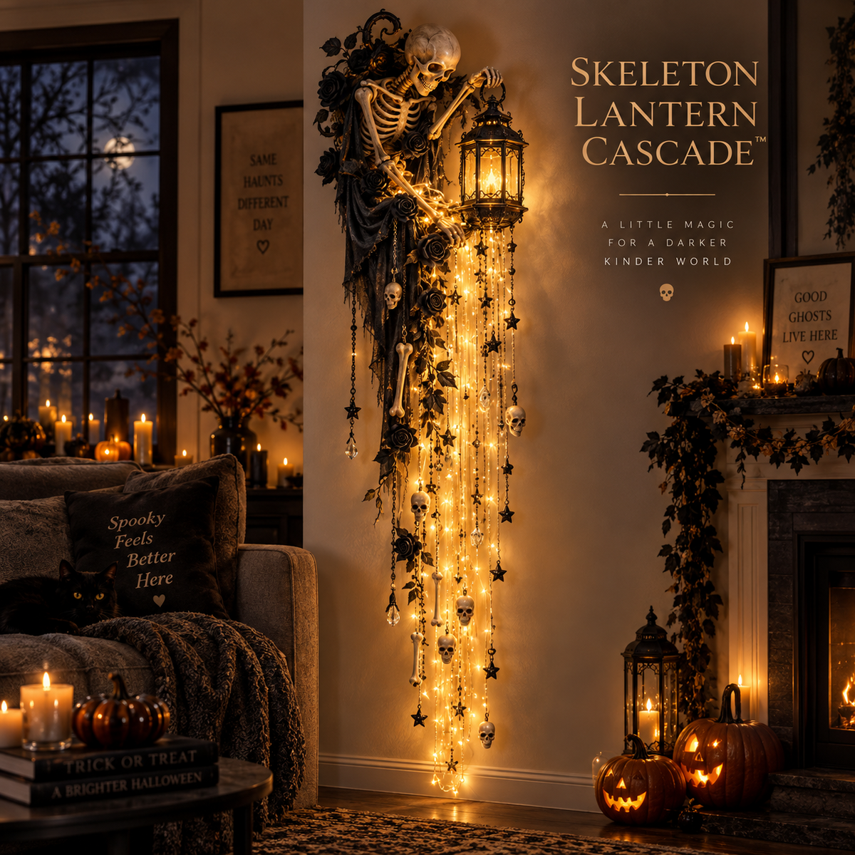 🔥Last Day 49% OFF -✨Elegant Halloween Cascade Wall Light Collection