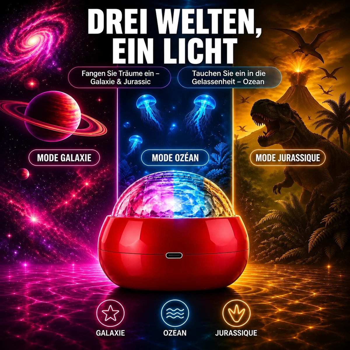 ๐Ocean Dinosaur Projector Lamp โ Popular with over 100,000 users