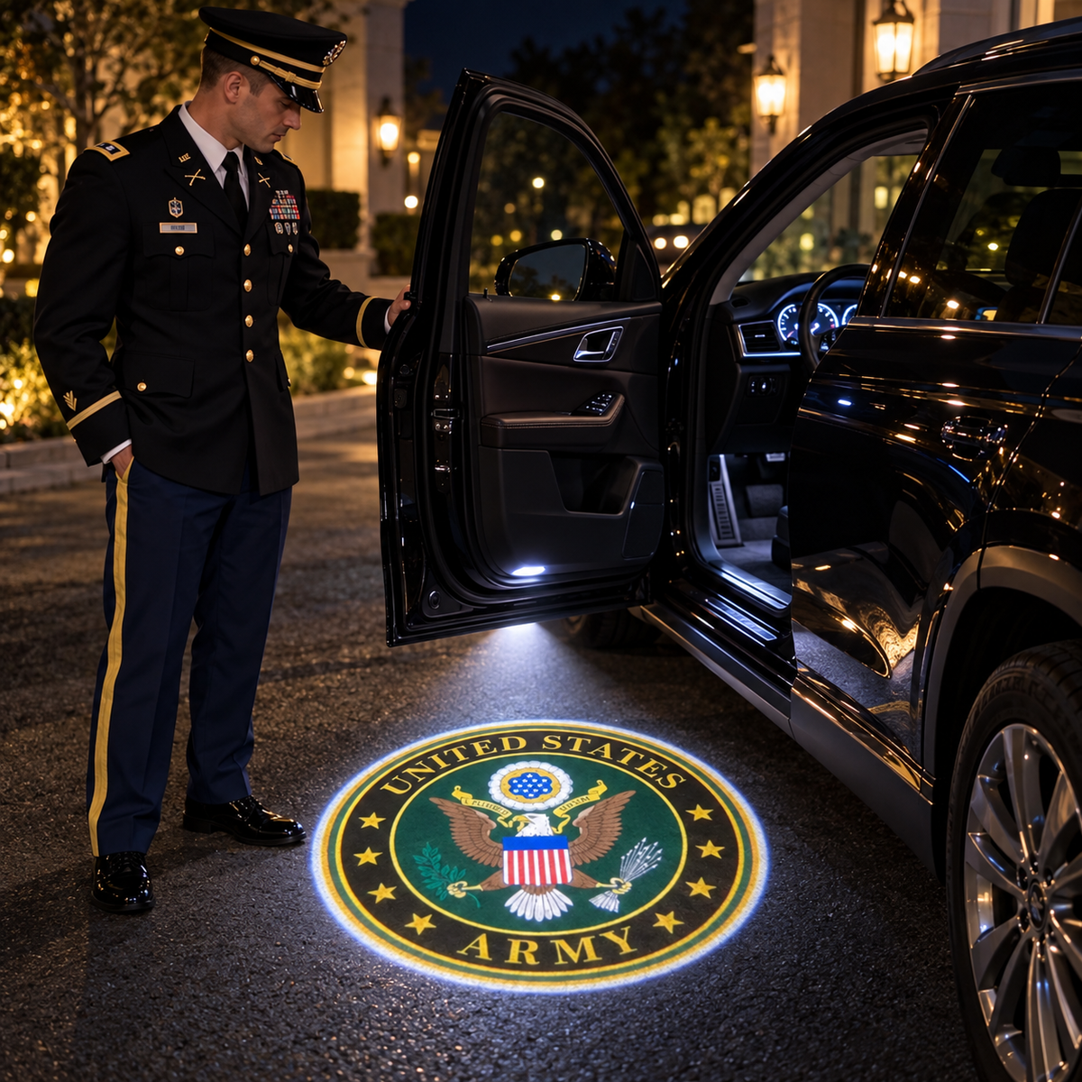 ๐๐๏ธ Military Honor Car Door Projection Light