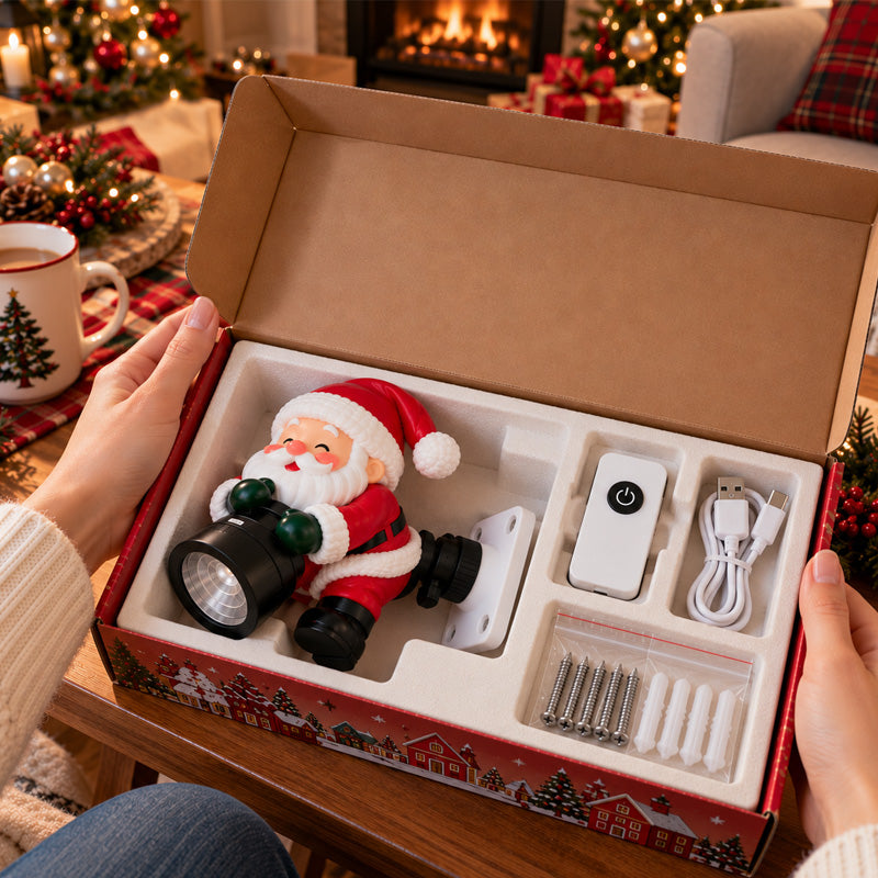 🔥✨Hot Sale🎅 Santa Christmas Welcome Projector – Festive Holiday Doorway Light with Remote Control ✨