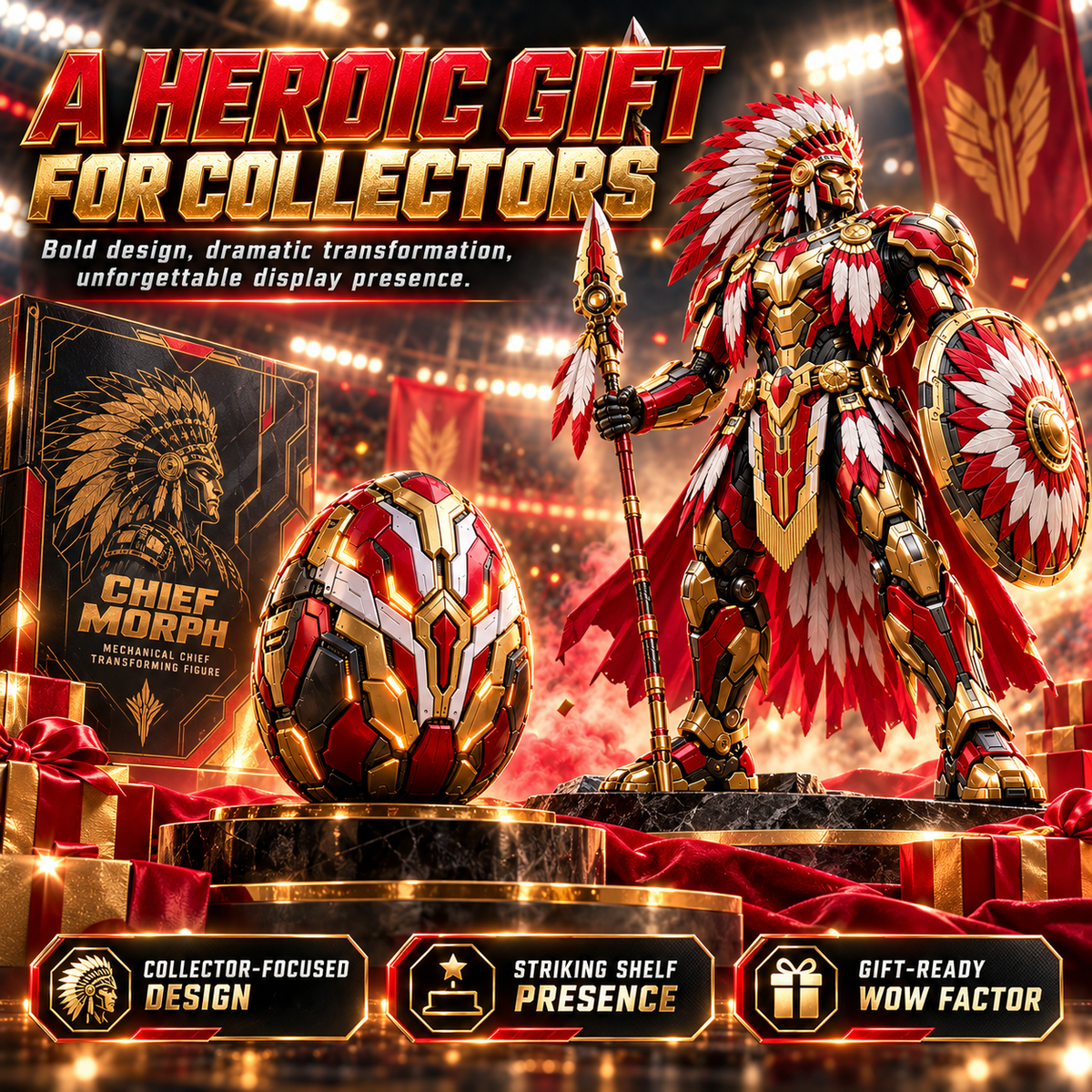 ๐ชถ๐ฅ ChiefMorph โ Egg to Chief Transforming Mechanical Figure