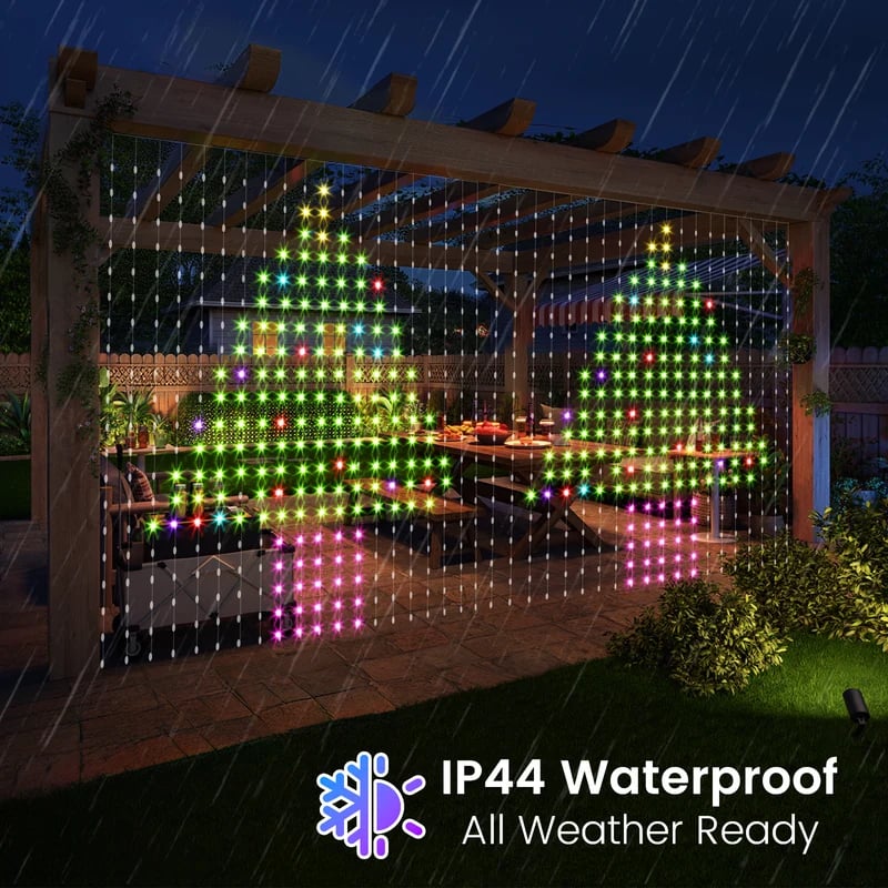 β¨ Turn Your Balcony Into A Giant LED Light Show! π Smart 400-LED Animated Mesh Screen ππ±