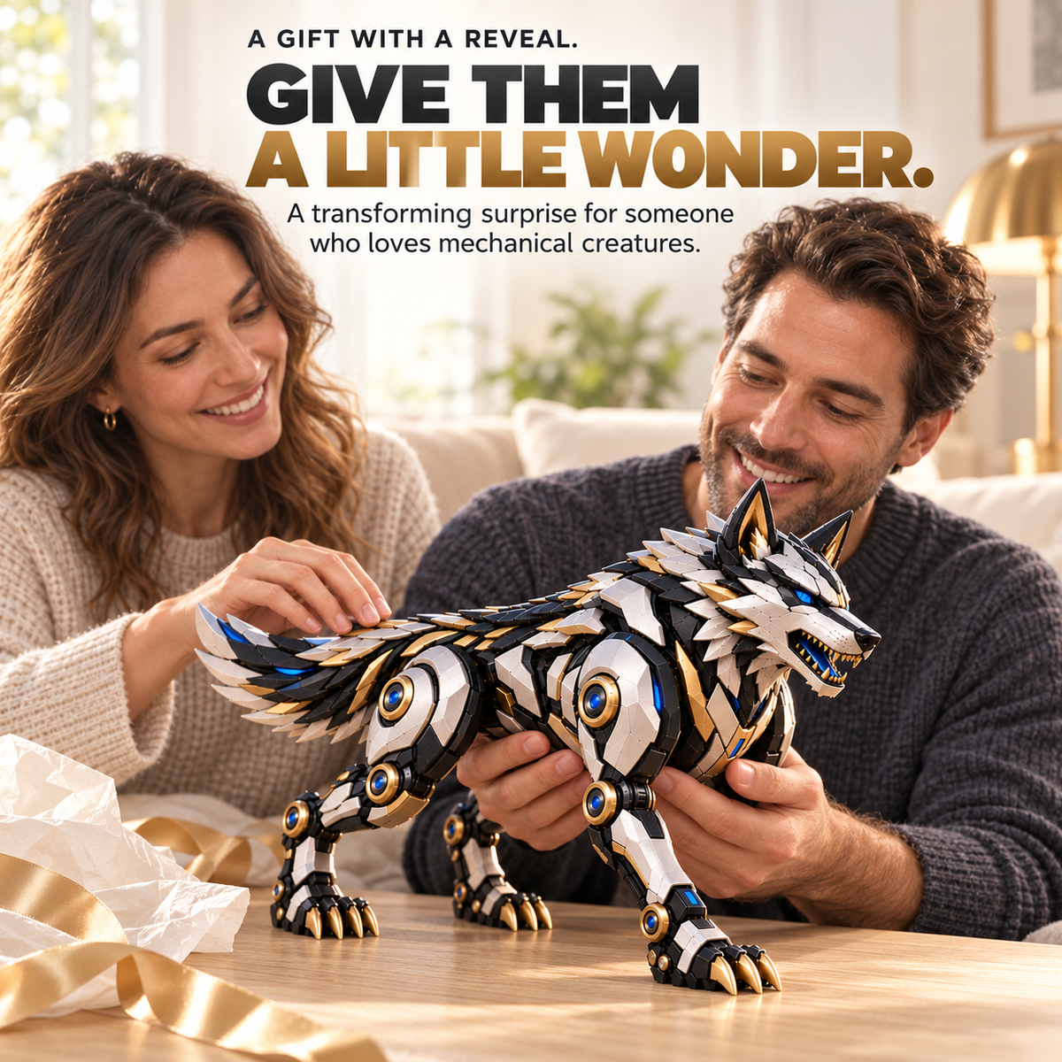 ๐บ 2-in-1 Egg-to-Wolf Transforming Figure | Mechanical Wolf Display & Gift!!! ๐