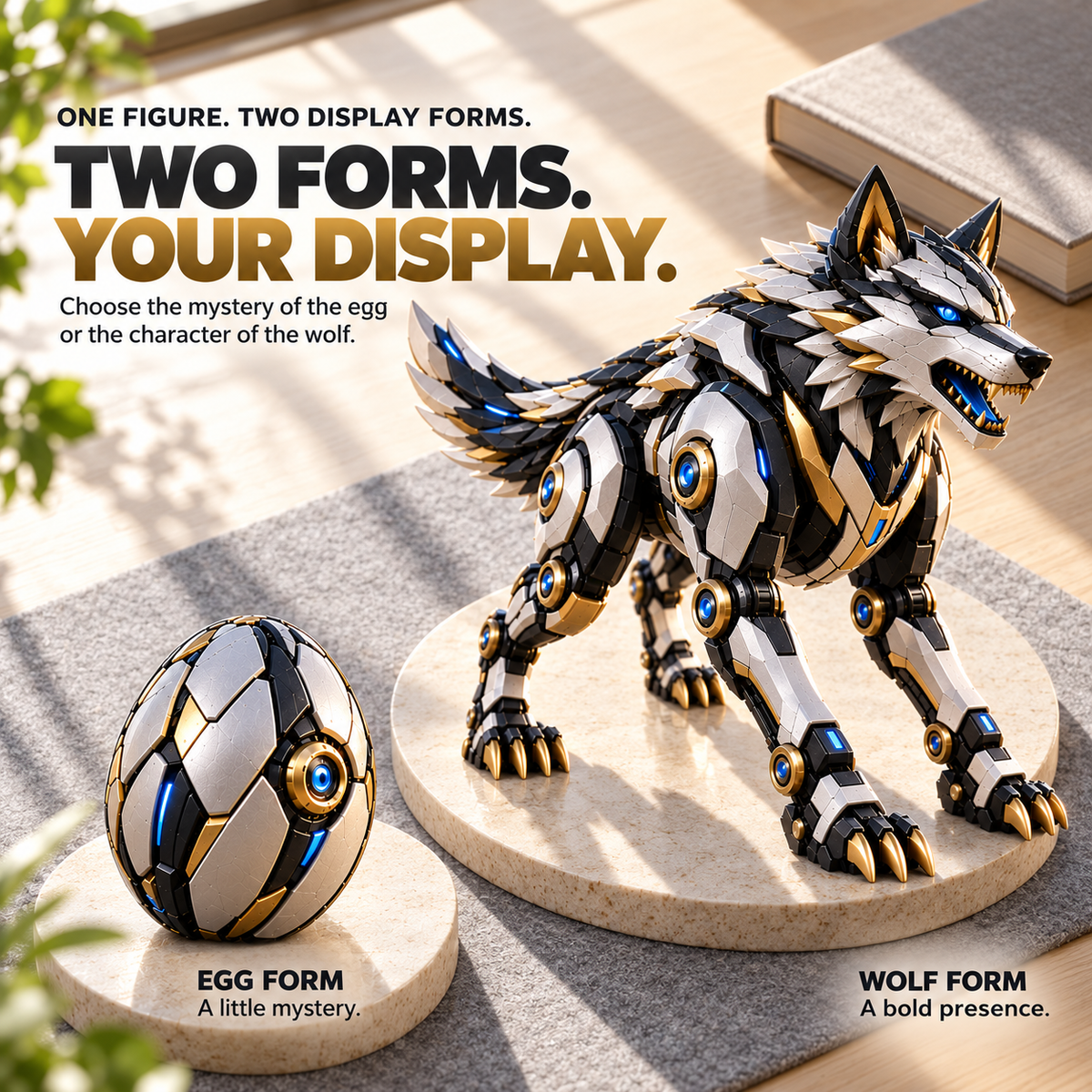 🐺 2-in-1 Egg-to-Wolf Transforming Figure | Mechanical Wolf Display & Gift!!! 🎁