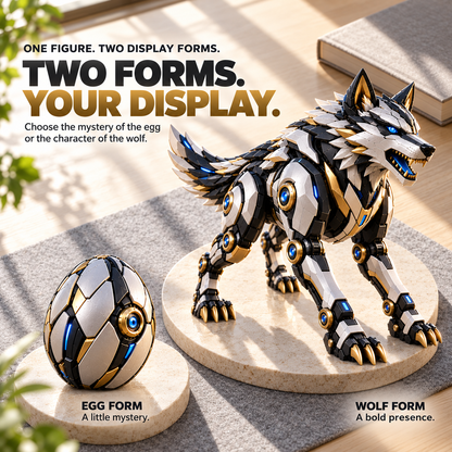 🐺 2-in-1 Egg-to-Wolf Transforming Figure | Mechanical Wolf Display & Gift!!! 🎁