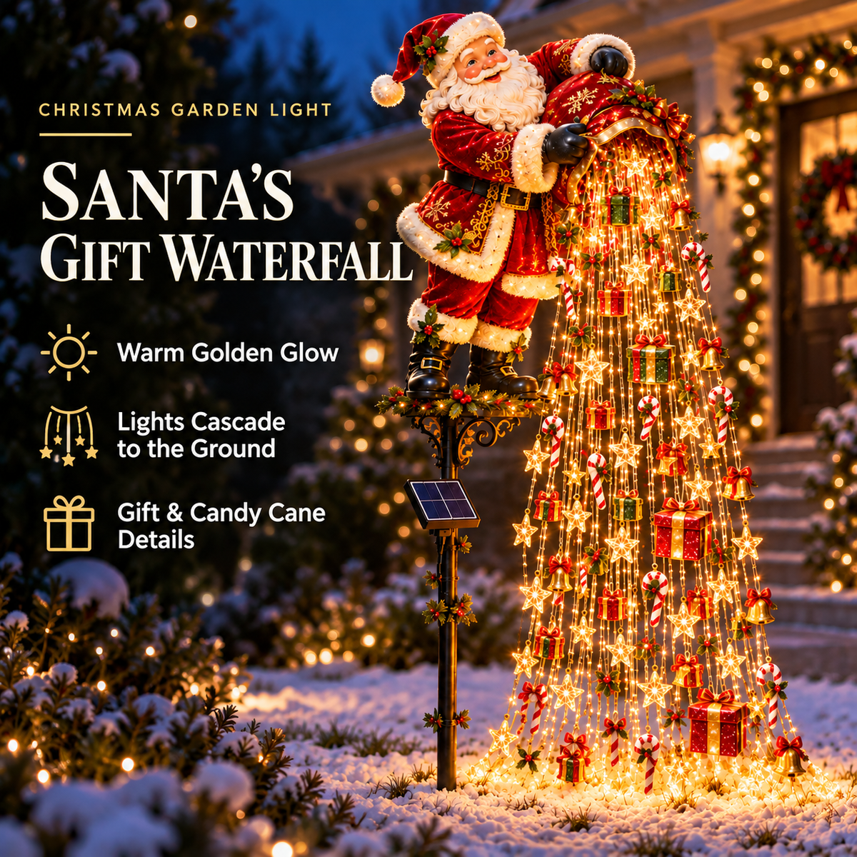 🔥Christmas Starlight Cascade – Solar LED Garden Stake Lights