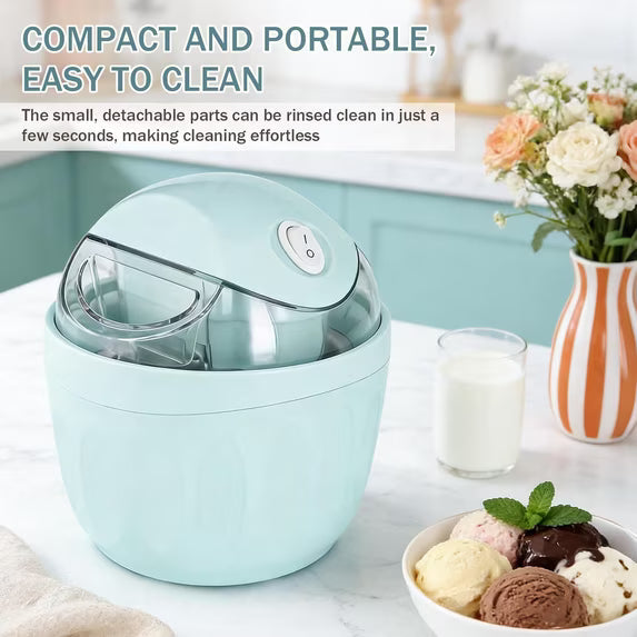 🍦 Mini Homemade Ice Cream Maker ✨ One-Touch Dessert Night Essential