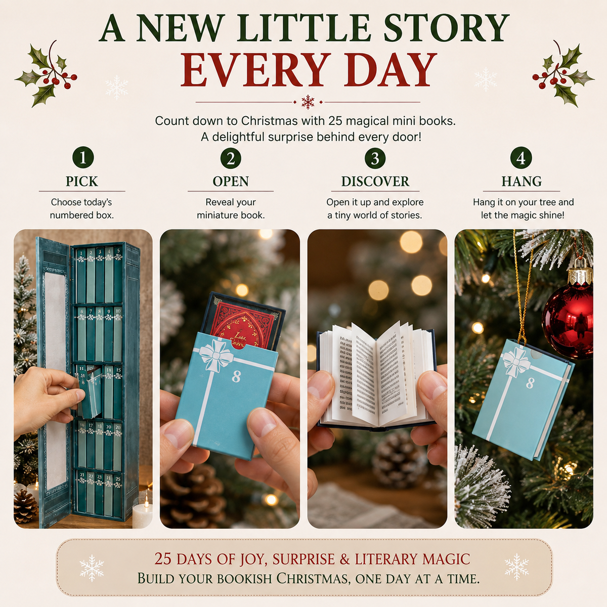 📚 25-Day Mini Book Advent Calendar – A Book Lover's Christmas Countdown!!!