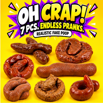 🔥 Limited-Time 49% OFF –💩 7-Piece Realistic Fake Poop Prank Set 🎁 Hilarious Gag Gift for Dad, Friends & Family