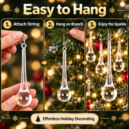 🎄💎✨ Crystal Teardrop Ornaments — Add Sparkle to Your Christmas!