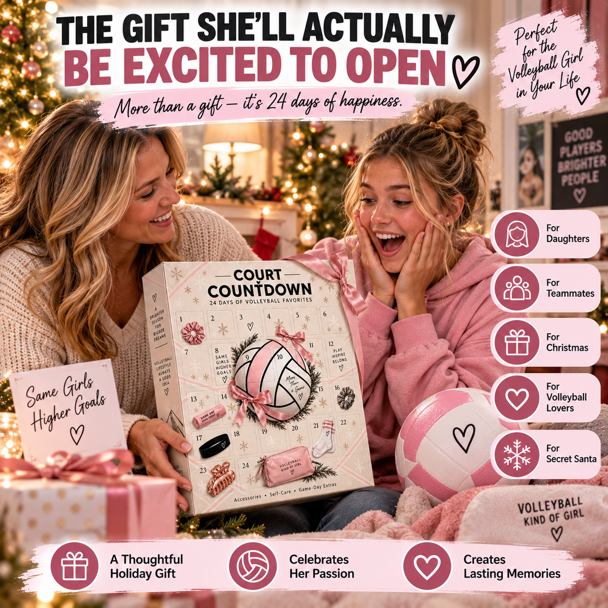 🏐 50% OFF Volleyball Advent Calendar 🎄 24 Days Of Christmas Surprises For Volleyball Lovers