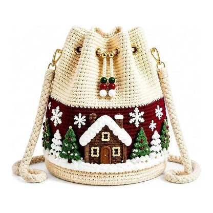 🎄 Handcrafted Holiday Love – Pure Crochet Christmas Bucket Bags! ❤️