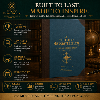 📜 Synchronological History Chart – 6,000 Years of Biblical & World Events in One Fold-Out Timeline