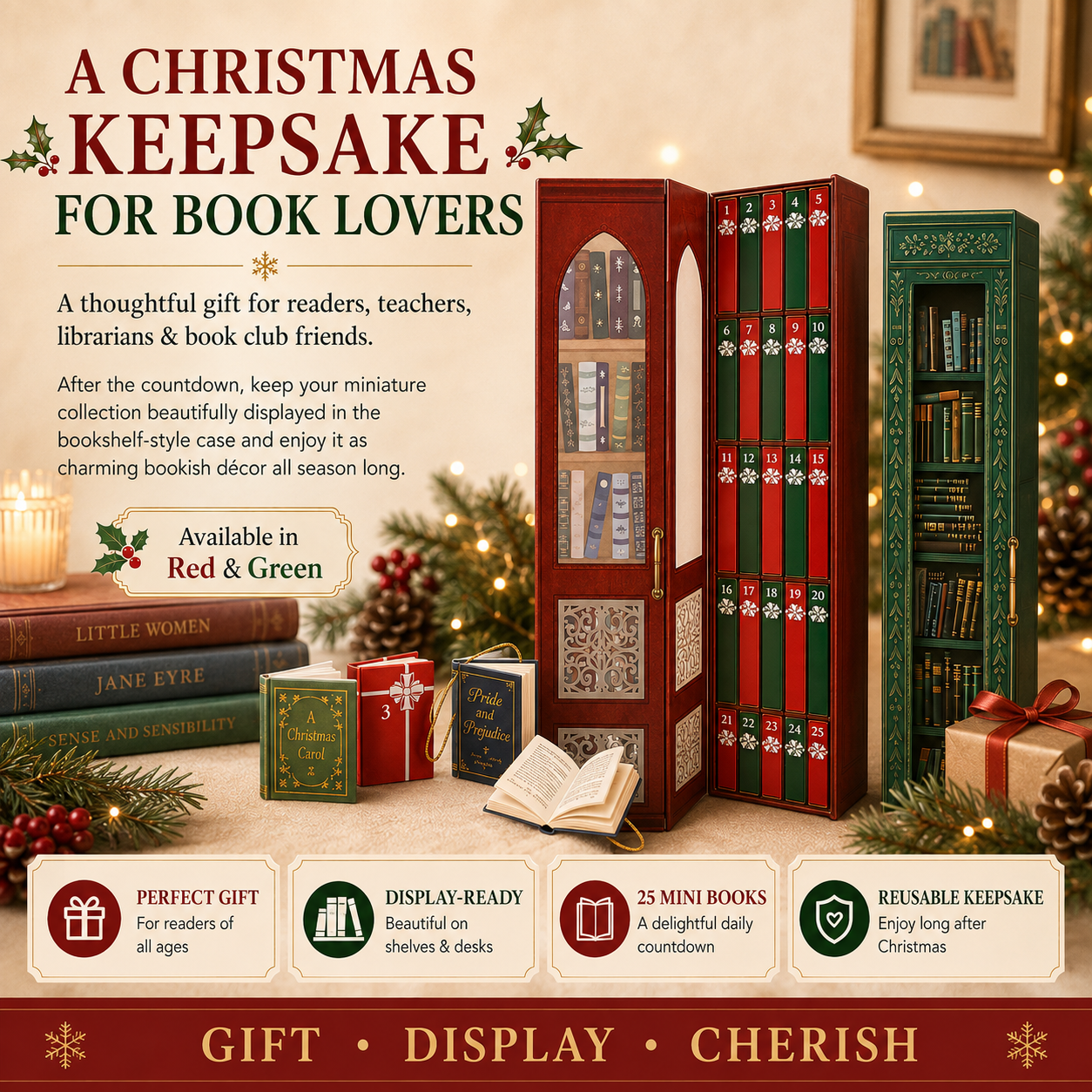 📚 25-Day Mini Book Advent Calendar – A Book Lover's Christmas Countdown!!!