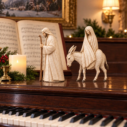 🎄 Journey to Bethlehem Nativity Figurine Set – Christmas Holy Family Display ✨