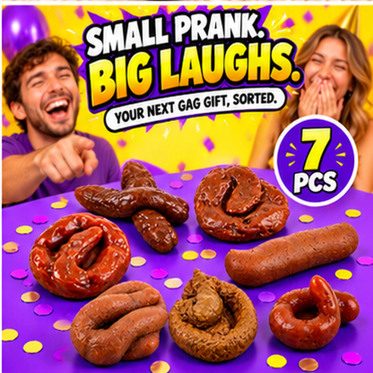🔥 Limited-Time 49% OFF –💩 7-Piece Realistic Fake Poop Prank Set 🎁 Hilarious Gag Gift for Dad, Friends & Family