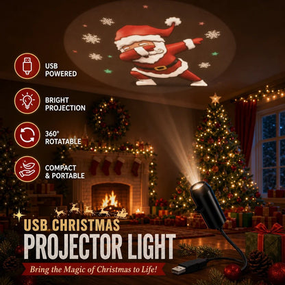 🔥HOT SALE 50% OFF🎄 Plug-&-Play HD Christmas Projector – 6 or 10 Festive Scenes