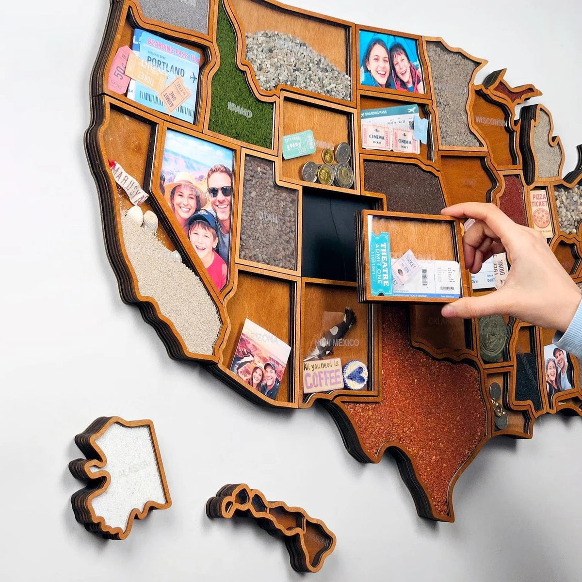 🗺️ Personalized USA Travel Memory Map ✨ Collect Memories, One State at a Time