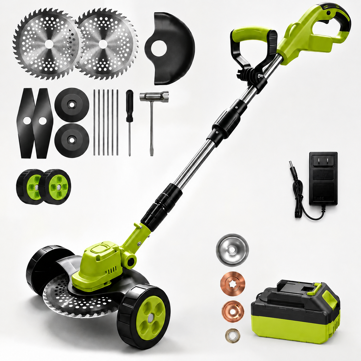 🌿70% OFF TODAY⚡3-in-1 Cordless Lawn Mower – Lightweight Grass Trimmer & Edger with 2×21V Batteries🔋