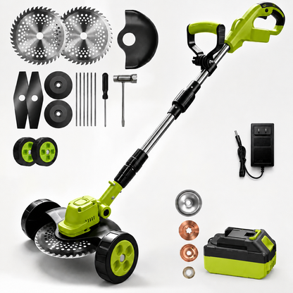 🌿70% OFF TODAY⚡3-in-1 Cordless Lawn Mower – Lightweight Grass Trimmer & Edger with 2×21V Batteries🔋