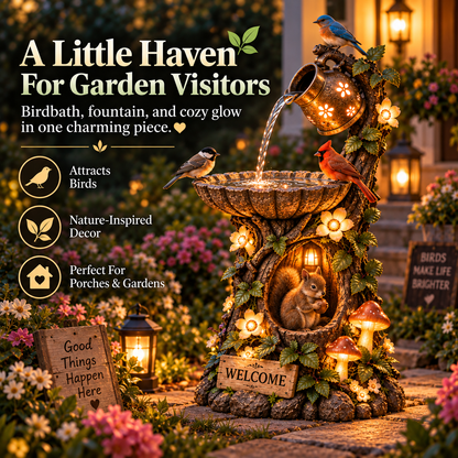 🐦 Solar Birdbath Fountain – Bring Your Garden to Life