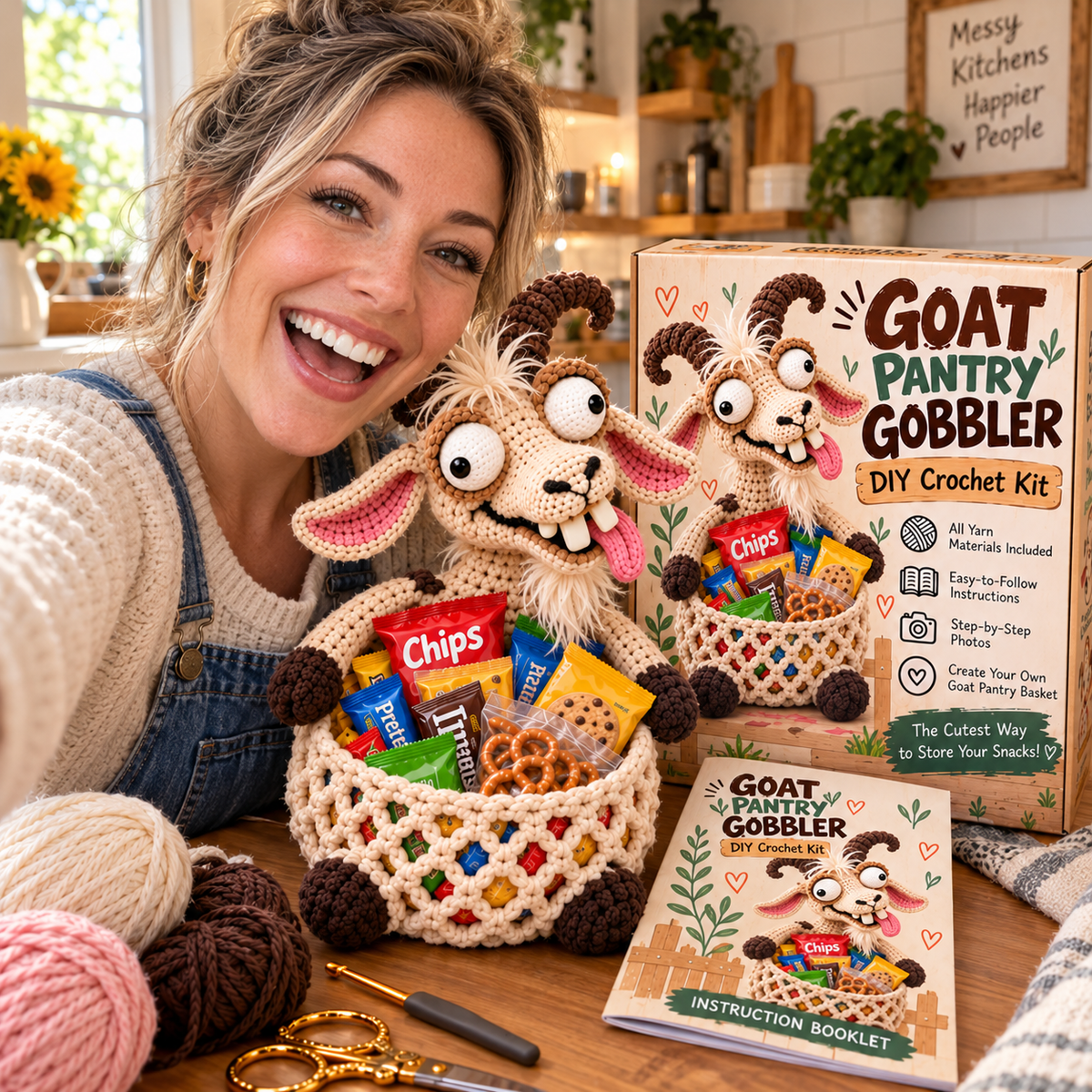 🔥Buy 3, Get 1 Free—Today Only 🔥🔥–😂 Snack Attack Squad™ – DIY Crochet Funny Animal Snack Basket Collection