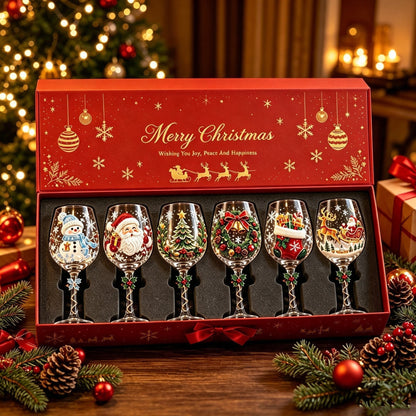 🔥Christmas Wine Glass Collection Gift Box Set