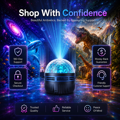 🦖360° Smart Holographic Starry Sky Projector (HD Smart Dynamic 5D)