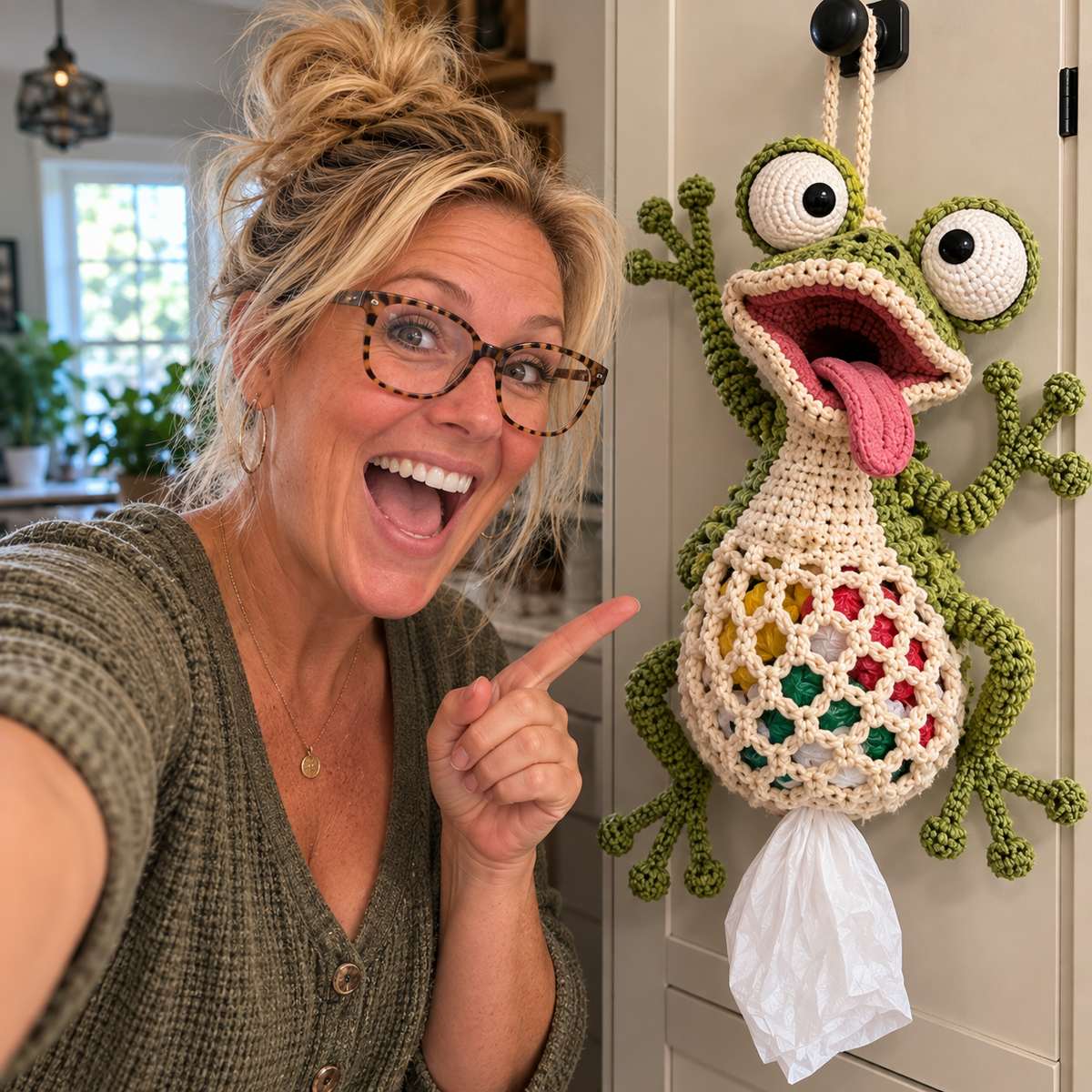 🔥Buy 3, Get 1 Free—Today Only 🔥🔥– 🌼 Cottage Harvest Keepers™ — Crochet Animal Bag Holder DIY Kit