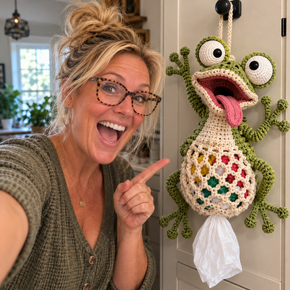 🔥Buy 3, Get 1 Free—Today Only 🔥🔥– 🌼 Cottage Harvest Keepers™ — Crochet Animal Bag Holder DIY Kit