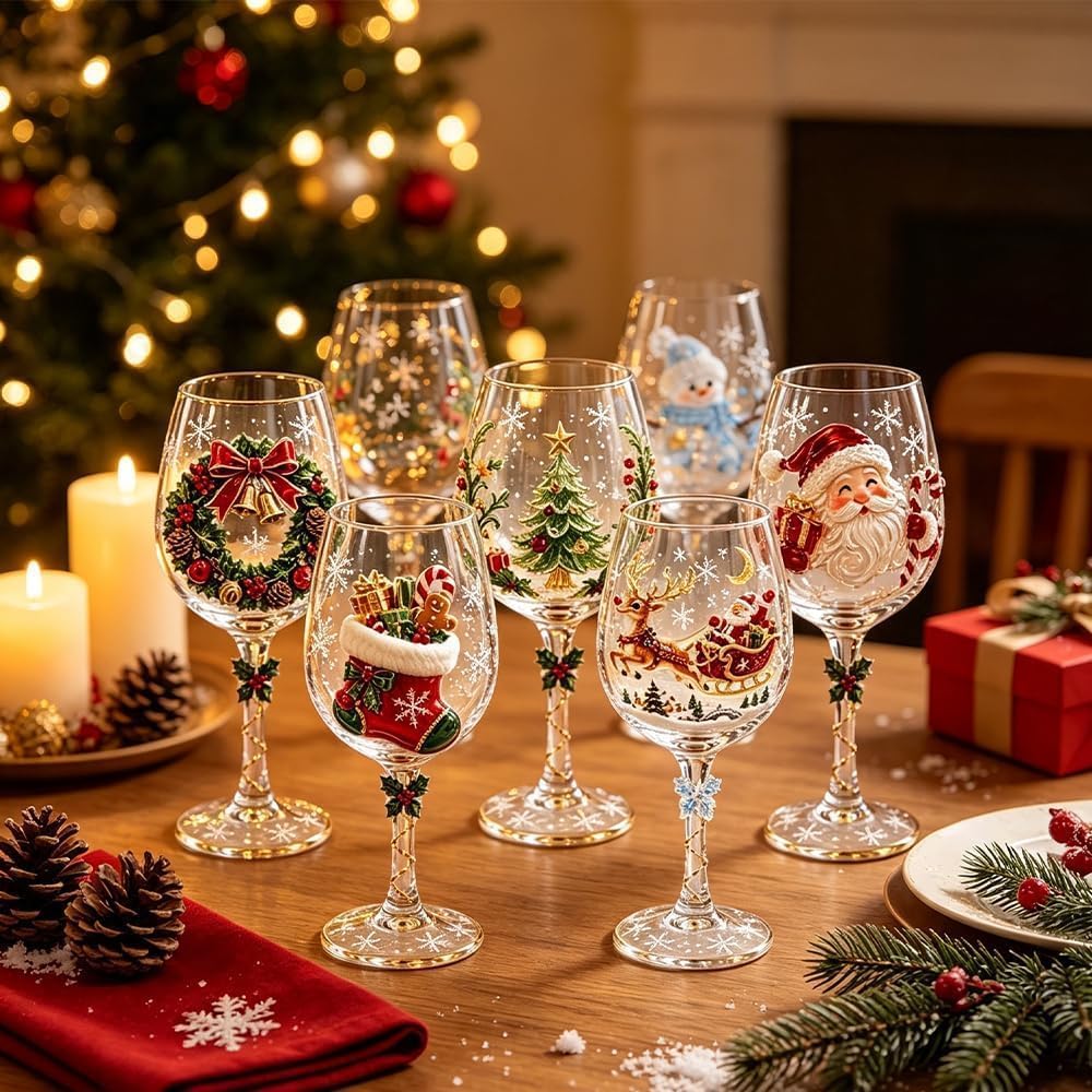 🔥Christmas Wine Glass Collection Gift Box Set