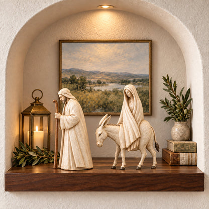 🎄 Journey to Bethlehem Nativity Figurine Set – Christmas Holy Family Display ✨