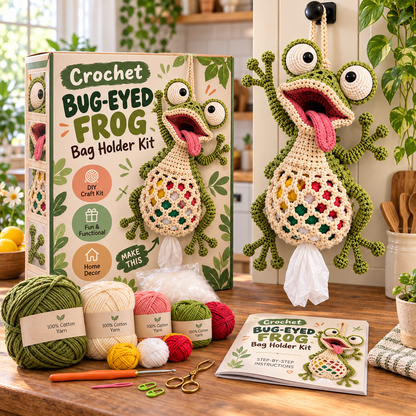 🔥Buy 3, Get 1 Free—Today Only 🔥🔥– 🌼 Cottage Harvest Keepers™ — Crochet Animal Bag Holder DIY Kit