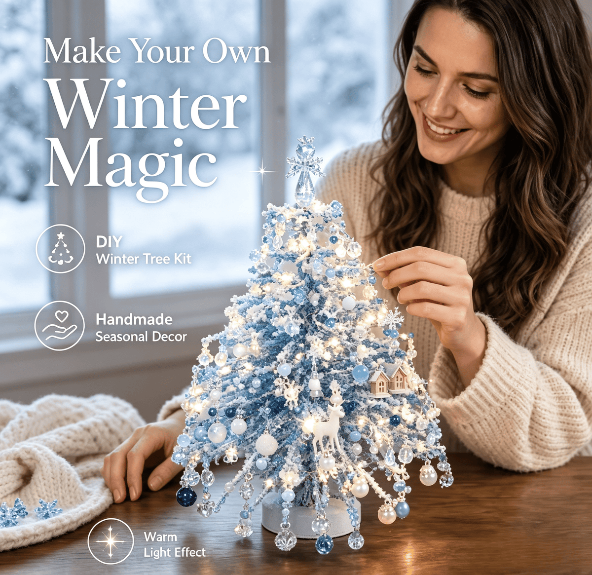 🎄✨ DIY Beaded Christmas Tree Kit – Create Your Own Holiday Decor