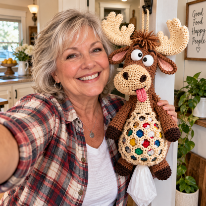 🔥Buy 3, Get 1 Free—Today Only 🔥🔥– 🌼 Cottage Harvest Keepers™ — Crochet Animal Bag Holder DIY Kit