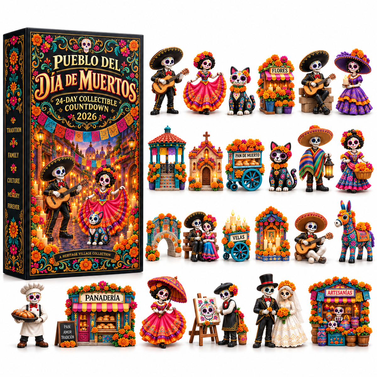 💀 Día de Muertos 2026 – 24-Day Collectible Calendar