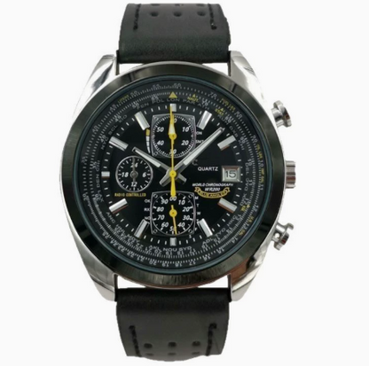 ⌚ Swiss Pilot Watch｜Authentic Swiss‑handcrafted, microscope‑calibrated movement, lifetime‑no‑replace solar movement, professional 20ATM waterproof 💧