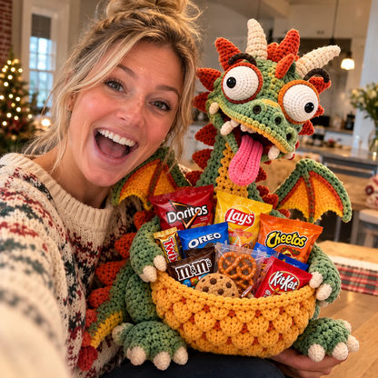 🔥Buy 3, Get 1 Free—Today Only 🔥🔥–😂 Snack Attack Squad™ – DIY Crochet Funny Animal Snack Basket Collection