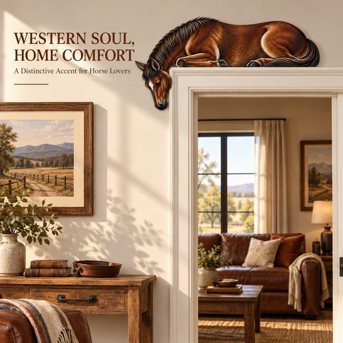 Wooden Horse Door Topper