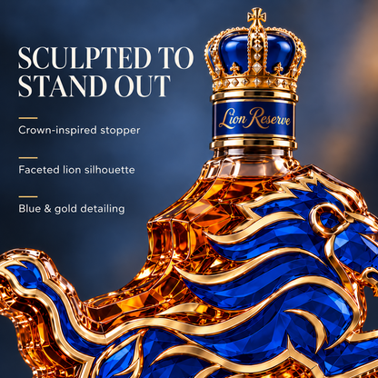 🦁 Lions Pride Collector’s Bottle 👑 Sculpted Lion Design & Gift Box