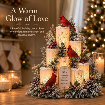 ❤️HOT SALE 55% OFF🕯️Cardinal Memorial LED Candle Centerpiece