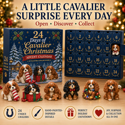 ⏰Limited Stock 50% OFF -🐶 24 Days of Cavalier Christmas Advent Calendar 2026 – 24 Collectible Cavalier Surprises