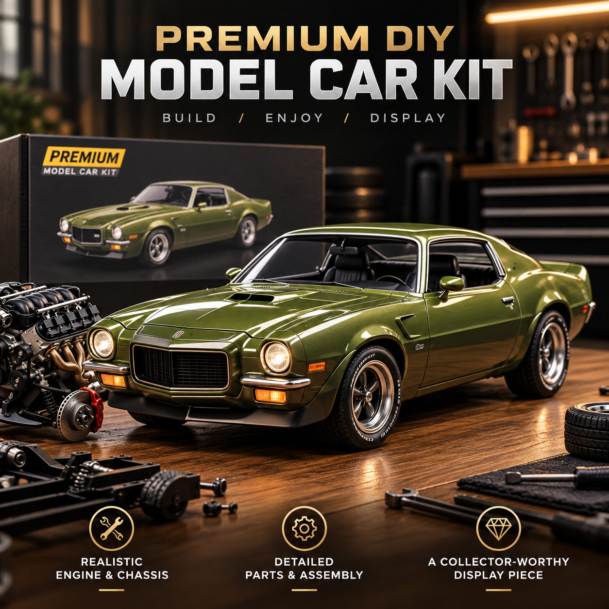 🔥HOT SALE 50%🚗 DIY Classic Muscle Car Model Kit – Build & Display – Pyzanto