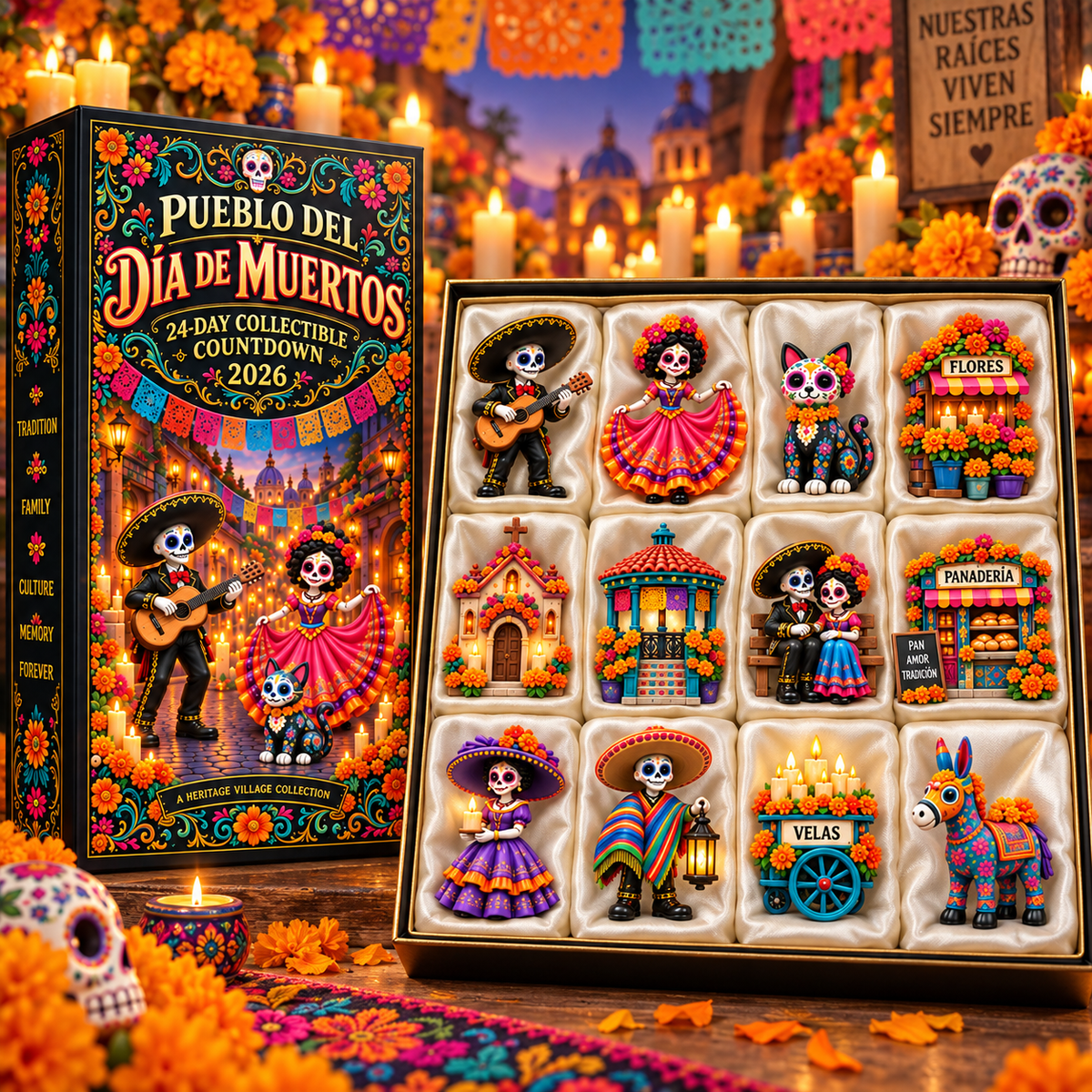 💀 Día de Muertos 2026 – 24-Day Collectible Calendar
