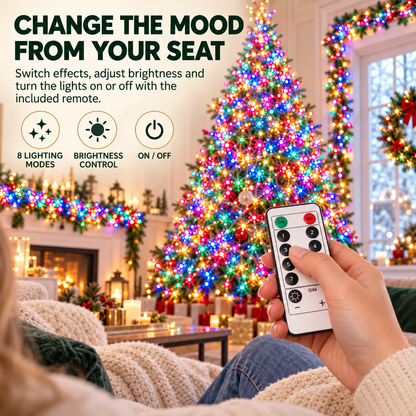 🔥 49% OFF TODAY🌟 300–600 LED Christmas Cluster Lights with 8 Lighting Modes