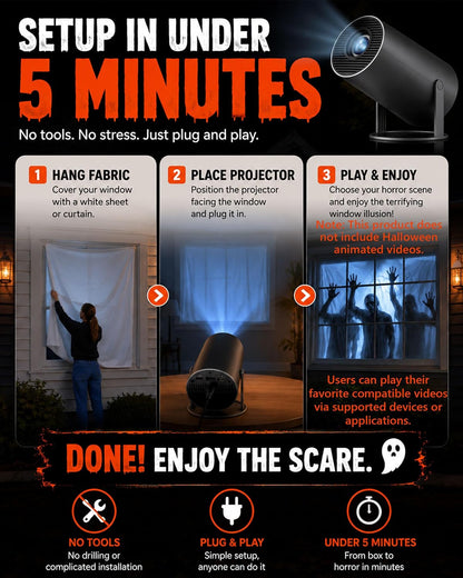 🎃 SPOOKY SALE 55% OFF💀 Halloween Window Projector
