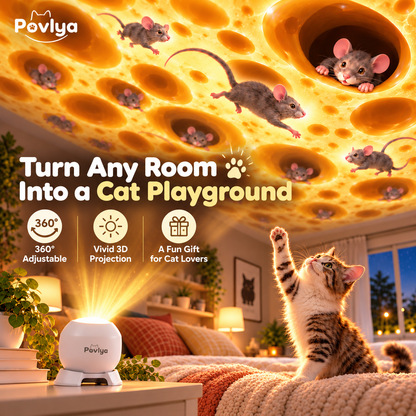 🐱 3D Cat Ceiling Projector ✨ Light Up Your Cat's World